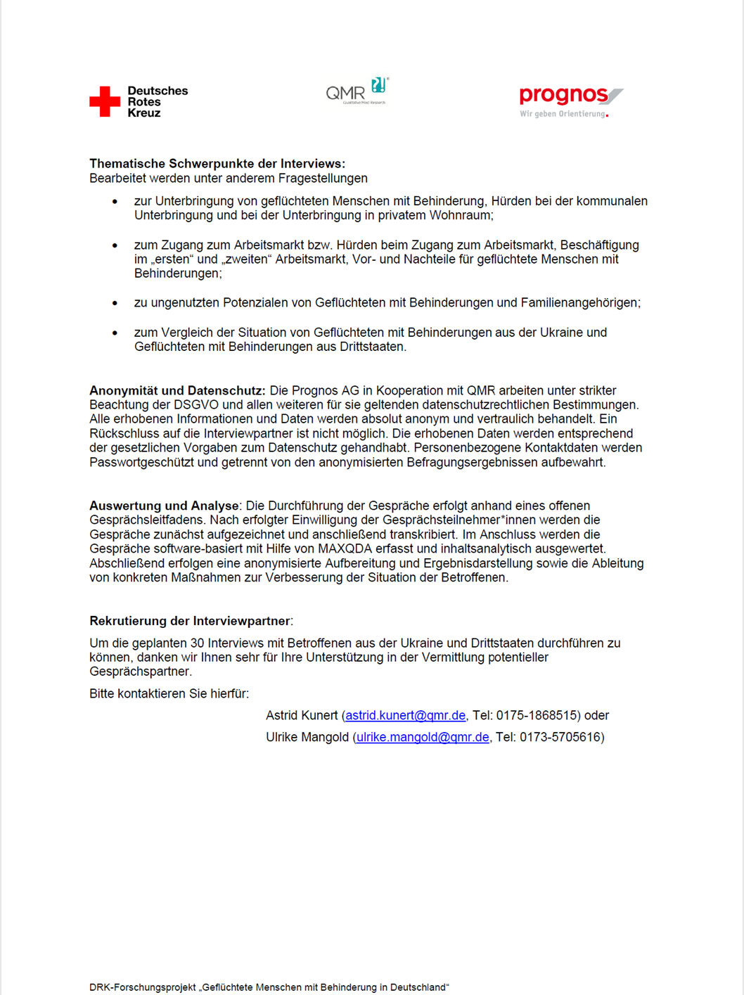 DRK-Studie: Geflüchtete Menschen mit Behinderung in Deutschland